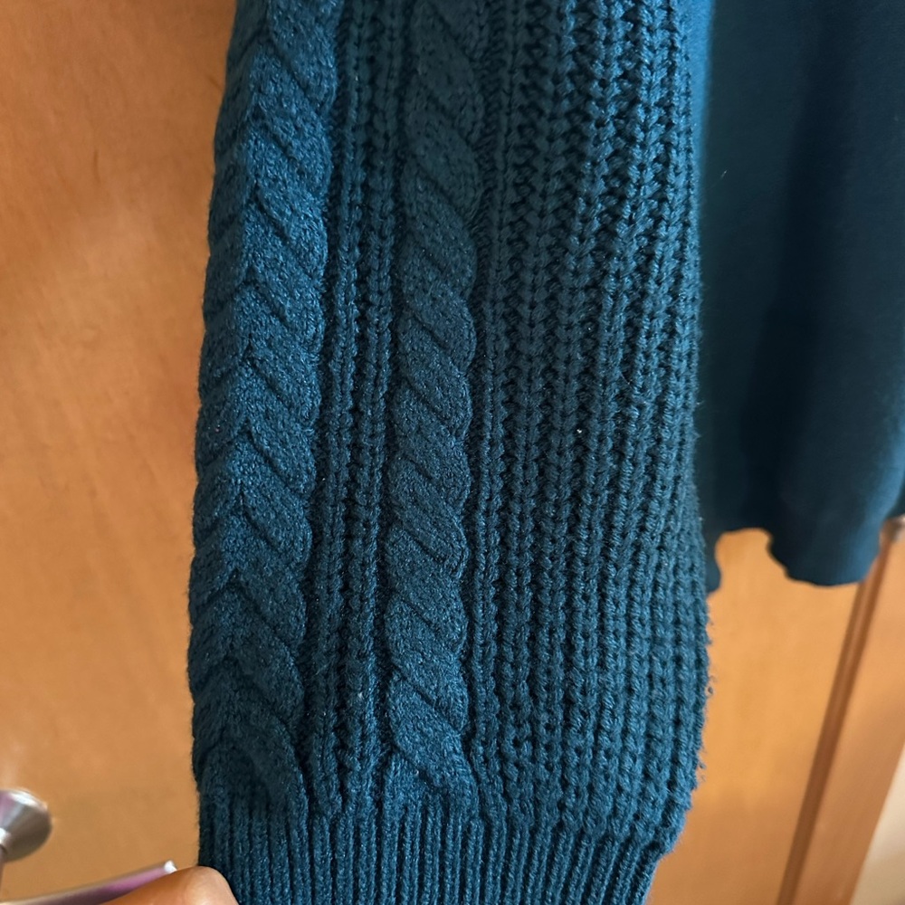 ZESICA Oversized Teal Green Sweater - Picture 2 of 2